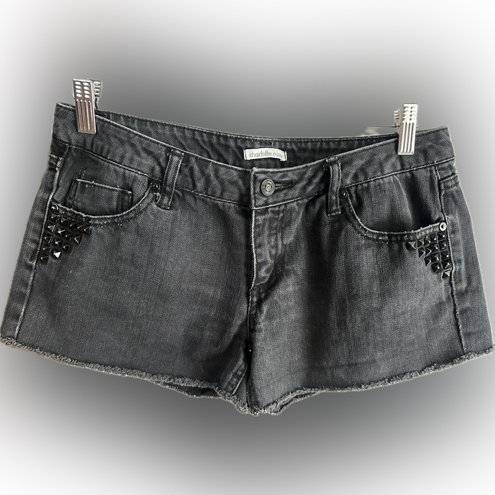 Black Studded Shorts
